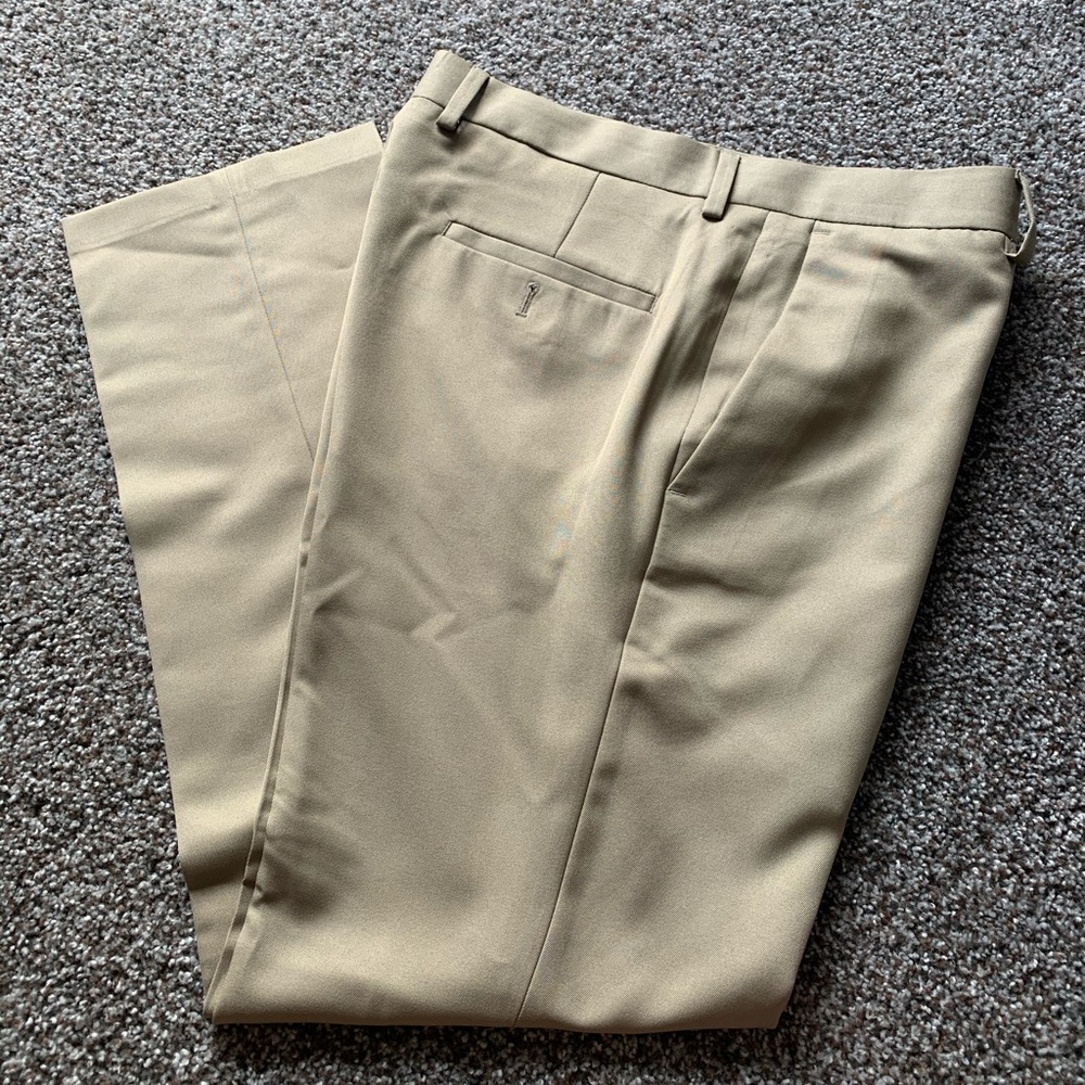 Mens 34W 30L Kenneth Cole Reaction Tan Dress Pants